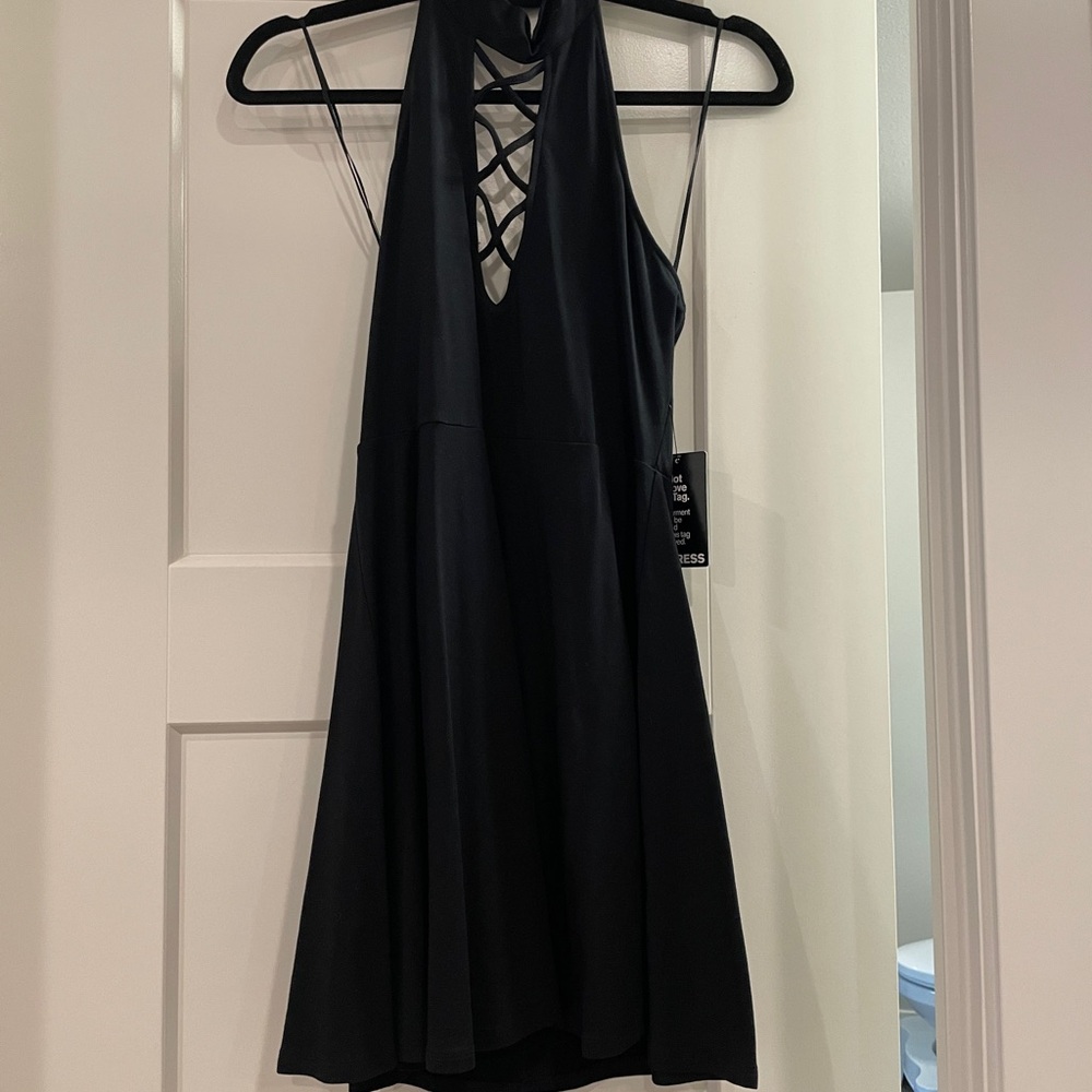 Express Black Halter Dress
